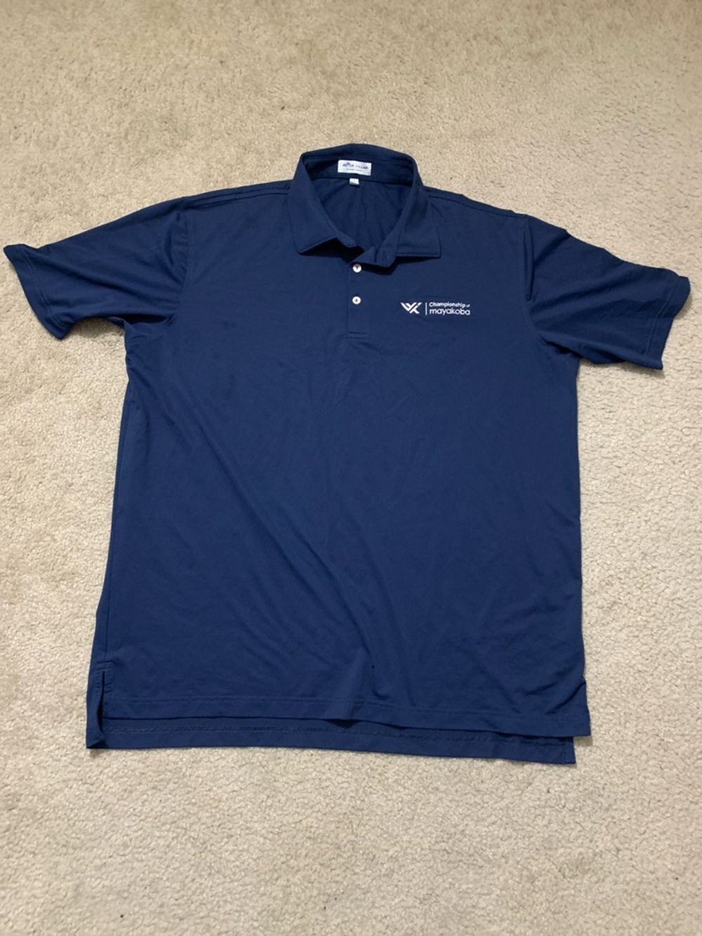 Peter Millar Navy Blue Performance Polo